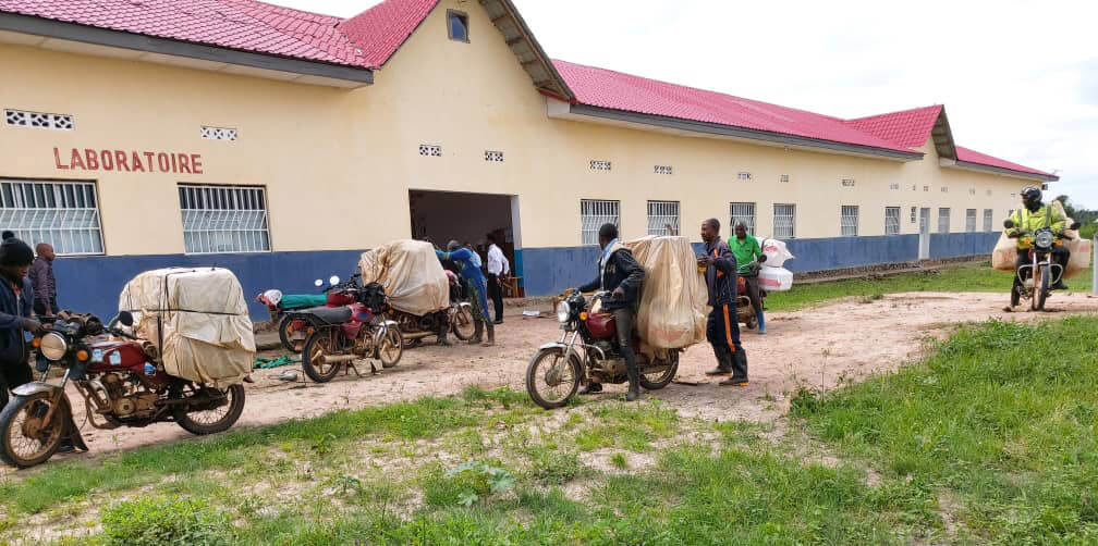 Supplies picked up on bikes in North Katanga